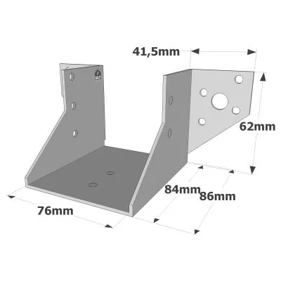 Sabots à ailes extérieures, gamme SAE CLASSIQUE (épaisseur 2mm, profondeur 84mm) - Réf. SAE200/76/2