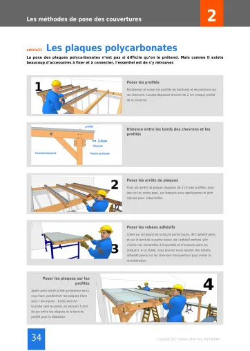 Extrait de la rubrique plaques polycarbonates