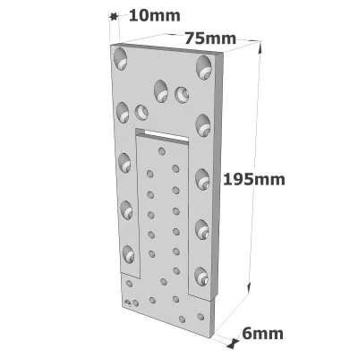 Étriers à queue d'aronde - Aluminium - Réf. ETB190-B