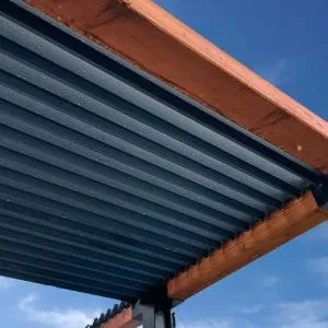 Utilisation du poteau Douglas en bois massif sec raboté qualité charpente 120x120mm - Autoclave marron