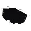 Dimensions du connecteur SUNDIY pente 20° Noir mat RAL 9005 - 120mm à 3 directions - Forme L3