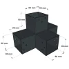 Dimensions du connecteur SUNDIY noir mat RAL 9005 - 90 mm, forme en T à 4 directions